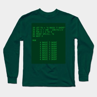 A BASIC T-Shirt - Green BG Long Sleeve T-Shirt